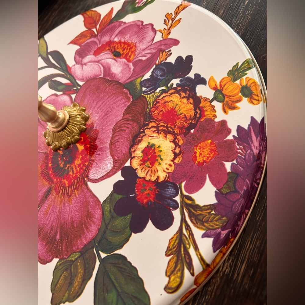 Mackenzie Childs floral cheese Course platter - Picture 5 of 15
